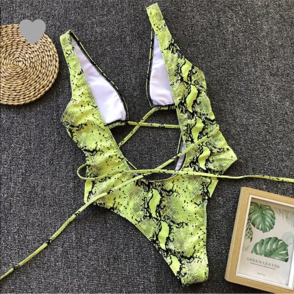 Neon Snake One Pice Swimsuit - Picture 6 of 6